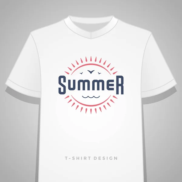 Summer holidays typography tee shirt print graphics template vector illustration. — Stock Vector