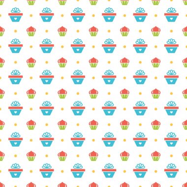 Mutlu doğum günü Dikişsiz desen vektör tasarımı doğum günü arka planı için