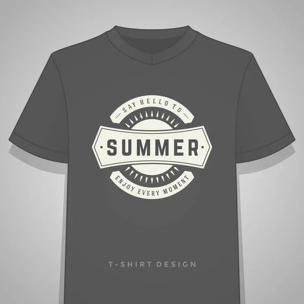 Sommerferien Typografie T-Shirt Druck Grafik Vorlage Vektor Illustration. — Stockvektor