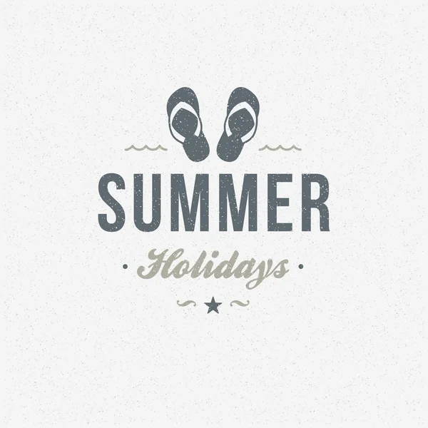 Design de cartaz de férias de verão em fundo texturizado ilustração vetorial . — Vetor de Stock