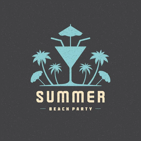 Design de cartaz de férias de verão em fundo texturizado ilustração vetorial . —  Vetores de Stock