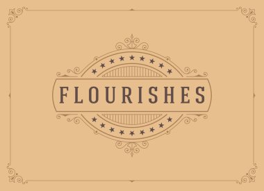 Vintage süsleme çerçeve tebrik kartı vektör şablonu.