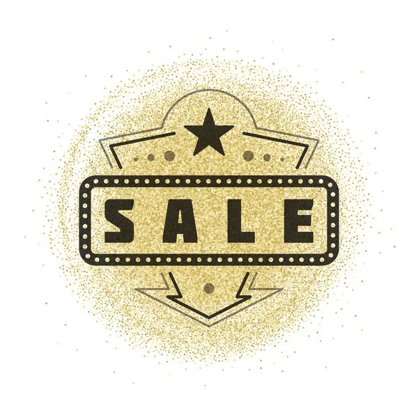 Etiket veya etiket tasarım üzerinde altın arka plan vektör Vintage