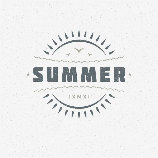 Poster design vacances d'été sur fond texturé illustration vectorielle . — Image vectorielle