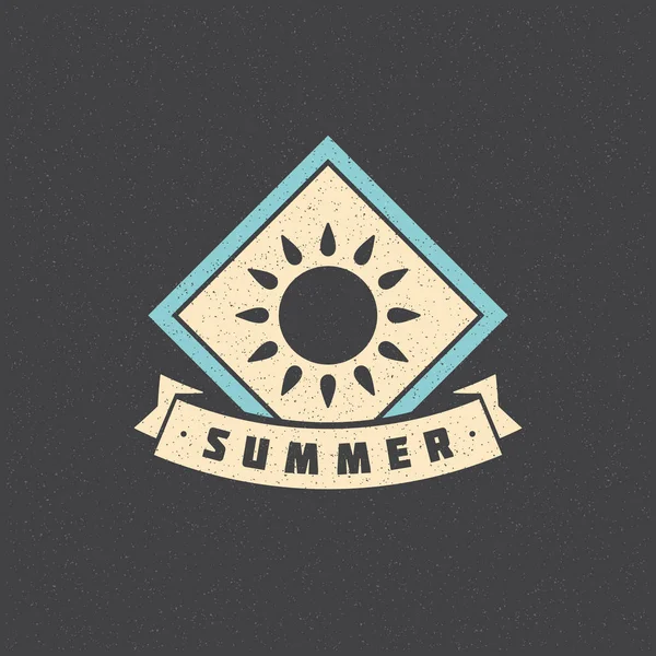 Vacaciones de verano diseño de póster en la ilustración vector de fondo texturizado . — Archivo Imágenes Vectoriales