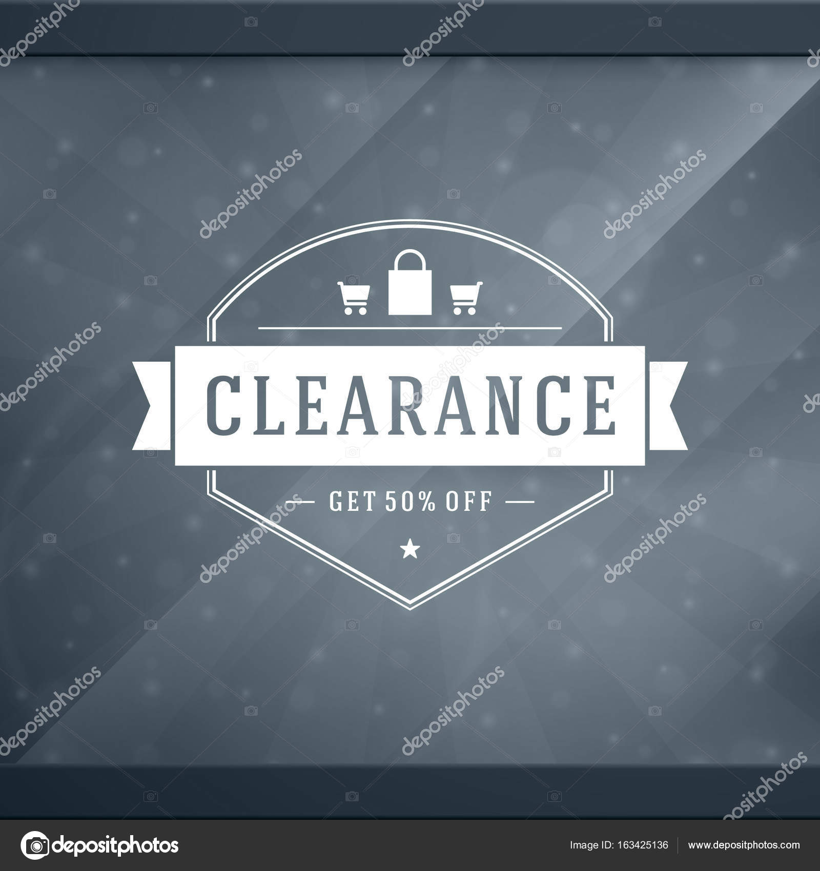 Sale sticker label design on window background vector illustration