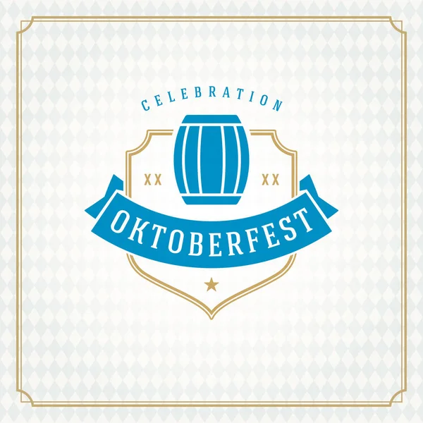 Oktoberfest bira Festivali kutlama vintage tebrik kartı