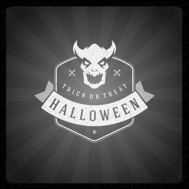 Cadılar Bayramı vektör çizim üzerinde ekran biten film