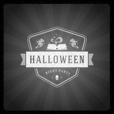 Cadılar Bayramı vektör çizim üzerinde ekran biten film