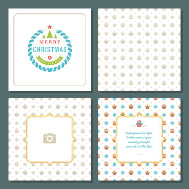 Noel tebrik kartı vektör tasarım ve desen arka plan