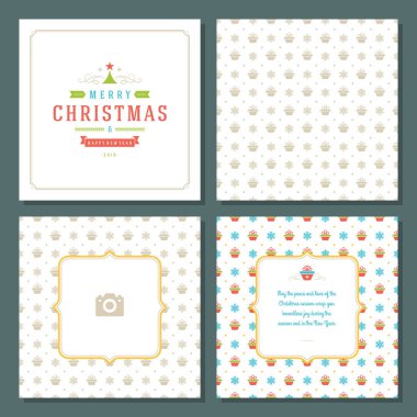 Noel tebrik kartı vektör tasarım ve desen arka plan