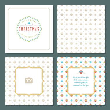 Noel tebrik kartı vektör tasarım ve desen arka plan