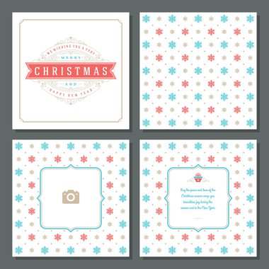 Noel tebrik kartı vektör tasarım ve desen arka plan