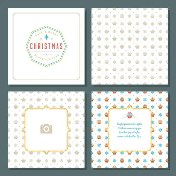 Noel tebrik kartı vektör tasarım ve desen arka plan