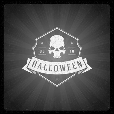 Cadılar Bayramı vektör çizim üzerinde ekran biten film