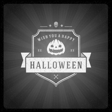 Cadılar Bayramı vektör çizim üzerinde ekran biten film