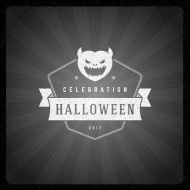 Cadılar Bayramı vektör çizim üzerinde ekran biten film