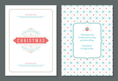 Noel tebrik kartı tasarım şablonu.