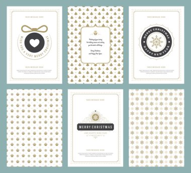 Merry Christmas tebrik kartları şablonları ve desenler