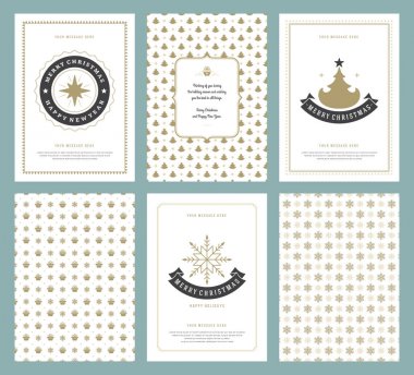 Merry Christmas tebrik kartları şablonları ve desenler