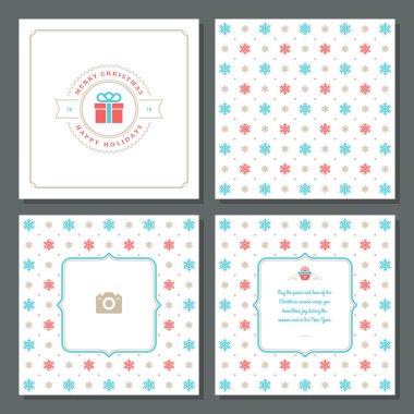 Noel tebrik kartı vektör tasarım ve desen arka plan