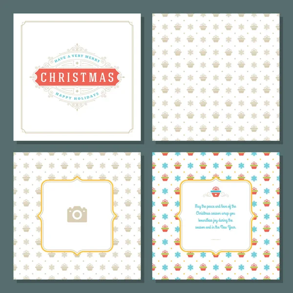 Noel tebrik kartı vektör tasarım ve desen arka plan