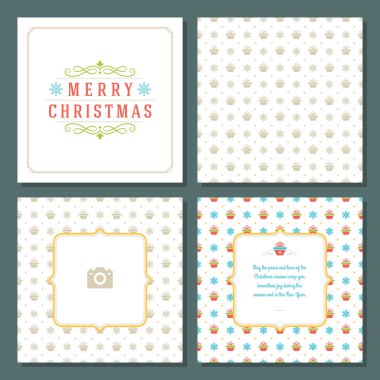 Noel tebrik kartı vektör tasarım ve desen arka plan