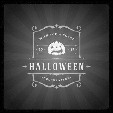 Cadılar Bayramı vektör çizim üzerinde ekran biten film