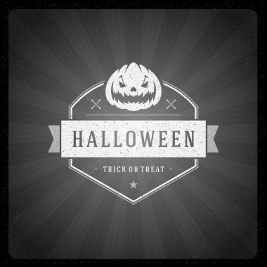 Cadılar Bayramı vektör çizim üzerinde ekran biten film