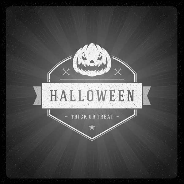 Vektorové ilustrace na film končí obrazovka Halloween — Stockový vektor
