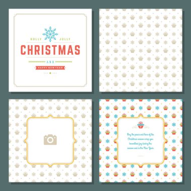 Noel tebrik kartı vektör tasarım ve desen arka plan