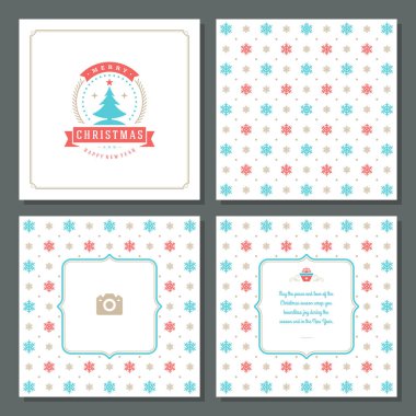 Noel tebrik kartı vektör tasarım ve desen arka plan