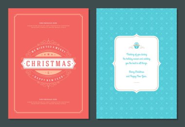 Noel tebrik kartı tasarım şablonu.