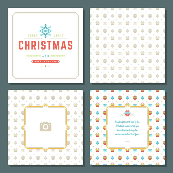 Noel tebrik kartı vektör tasarım ve desen arka plan