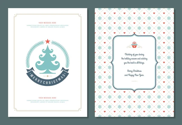 クリスマスのグリーティング カードのデザイン テンプレート. — ストックベクタ
