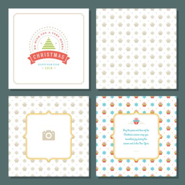 Noel tebrik kartı vektör tasarım ve desen arka plan