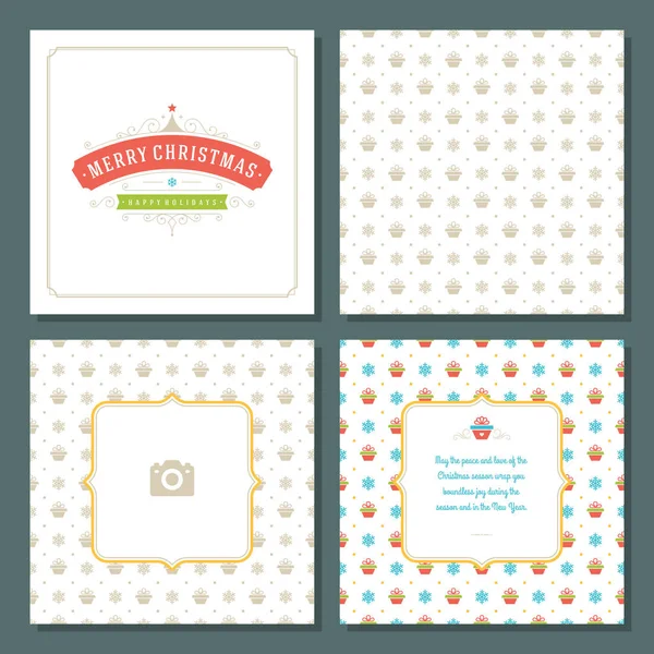 Noel tebrik kartı vektör tasarım ve desen arka plan