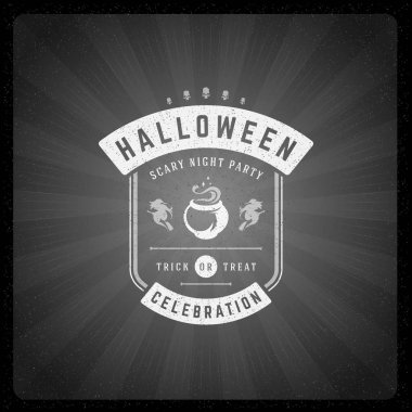 Cadılar Bayramı vektör çizim üzerinde ekran biten film