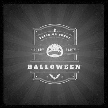 Cadılar Bayramı vektör çizim üzerinde ekran biten film