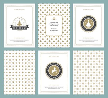 Neşeli Noel tebrik kartları şablonları ve desenler arka planlar