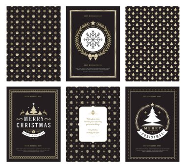 Neşeli Noel tebrik kartları şablonları ve desenler arka planlar