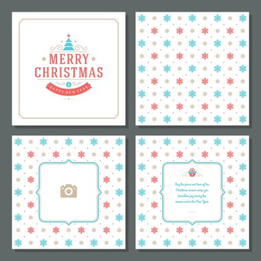 Noel tebrik kartı vektör tasarım ve desen arka plan