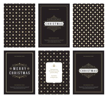 Neşeli Noel tebrik kartları şablonları ve desenler arka planlar