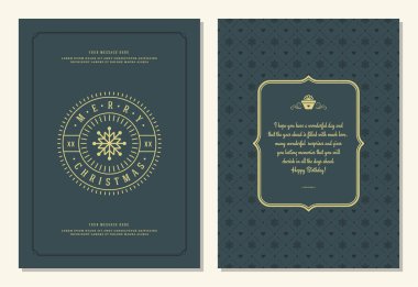 Noel tebrik kartı tasarım şablonu.