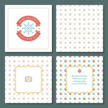 Noel tebrik kartı vektör tasarım ve desen arka plan