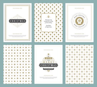 Neşeli Noel tebrik kartları şablonları ve desenler arka planlar