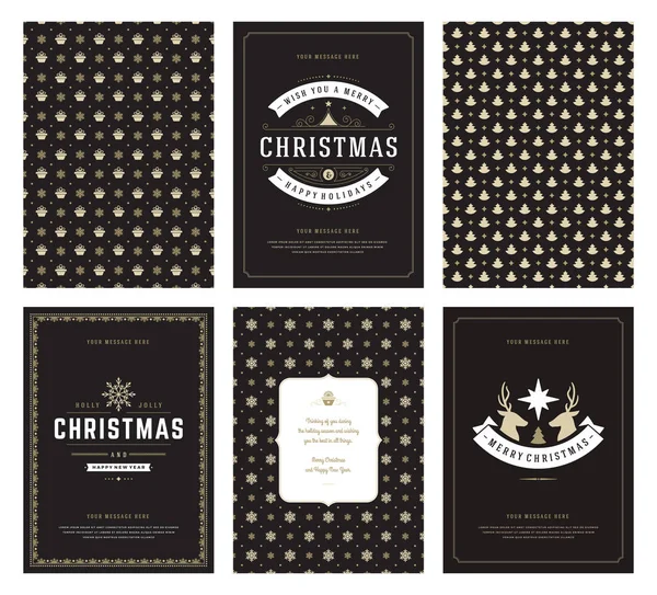 Neşeli Noel tebrik kartları şablonları ve desenler arka planlar