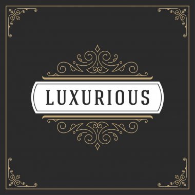 Kaligrafi süsleme süsleme logo tasarım şablonu vektör geliştiği