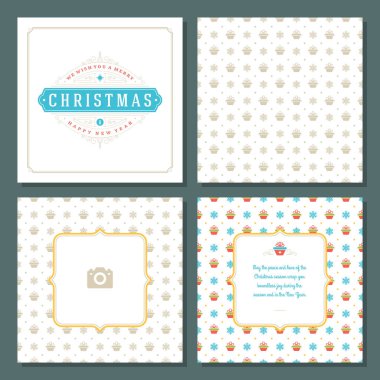 Noel tebrik kartı vektör tasarım ve desen arka plan