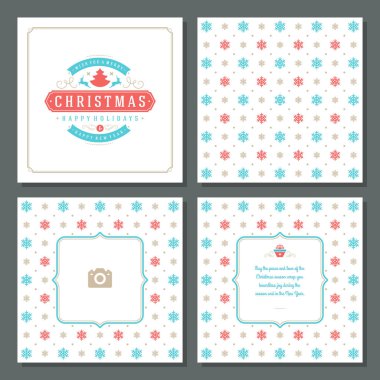 Noel tebrik kartı vektör tasarım ve desen arka plan